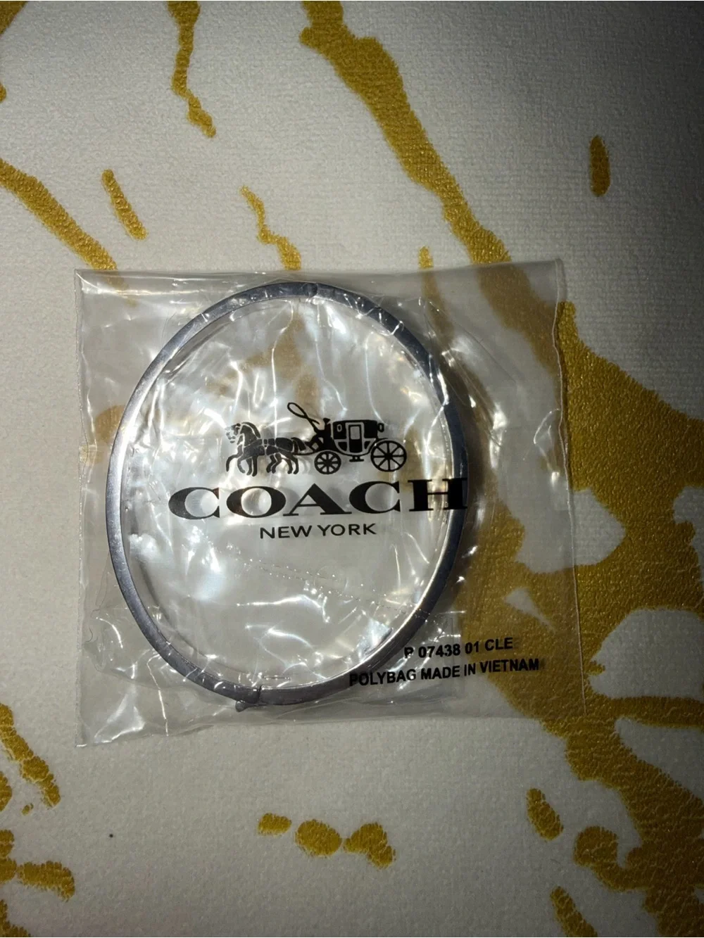 Coach Silver-Tone Crystal Accent Bracelet